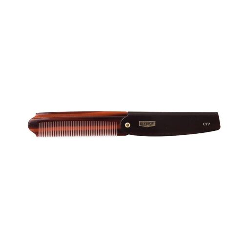 Uppercut Deluxe CT7 Flip Comb For Men, A Tortoise Shell Men 's Pocket Comb, Mens Pomade Comb For Styling Hair