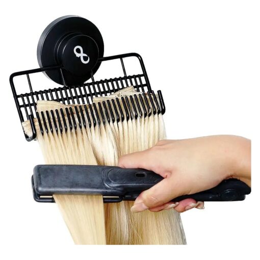 Evercaddy by Everlong, Portable Holding Caddy that Stores Washes Styles and Secures 100 % Human Hair Extensions - Works for Clip-ins Halos & Wefts Black