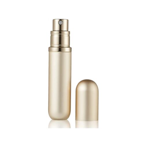 Refillable Portable Mini Perfume Atomizer for Travel, 5ml Luxury Empty Leakproof Pump Perfume Spray bottle Atomizer for Man and Woman ( Y-Champaign Gold )