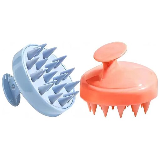 2 Pack Hair Scalp Massager Shampoo Brush, Hair Growth Head Massager Scalp Soft Silicone for Scalp Exfoliator Massager Care Stress Release Prevents Hair Loss ( Pink and Blue )