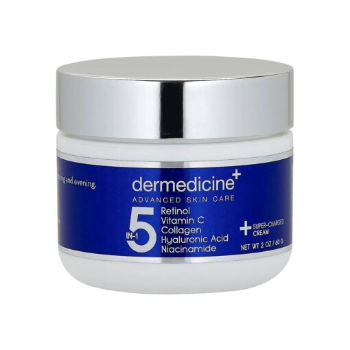 5 in 1 Retinol, Vitamin C, Collagen, Hyaluronic Acid and Niacinamide | Potent Face Cream Fine Lines and Wrinkles and Reduce Appearance of Dark Spots 2 oz