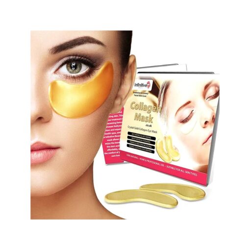 10 x Pack New Crystal 24K Gold Powder Gel Collagen Eye Mask Masks Sheet Patch, Anti Ageing Aging, Remove Bags, Dark Circles & Puffiness, Skincare, Anti Wrinkle, Moisturising