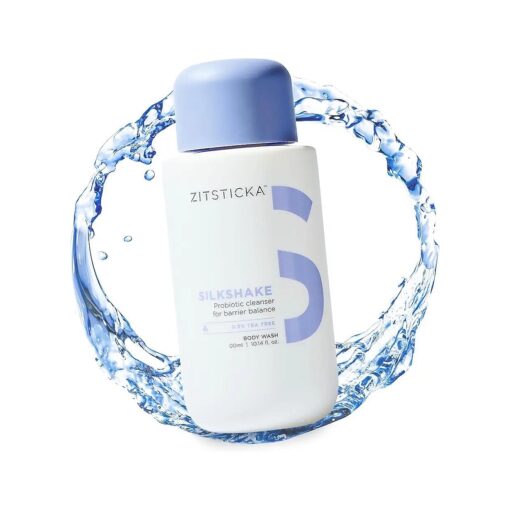 ZitSticka Body Wash - SILKSHAKE Probiotic-Rich Body Cleanser w/Tea Tree & Omega 3, 6 & 9 for Back Acne & Breakout Prone Skin, Sensitive Skin, Oily Skin, Dermatologist Tested