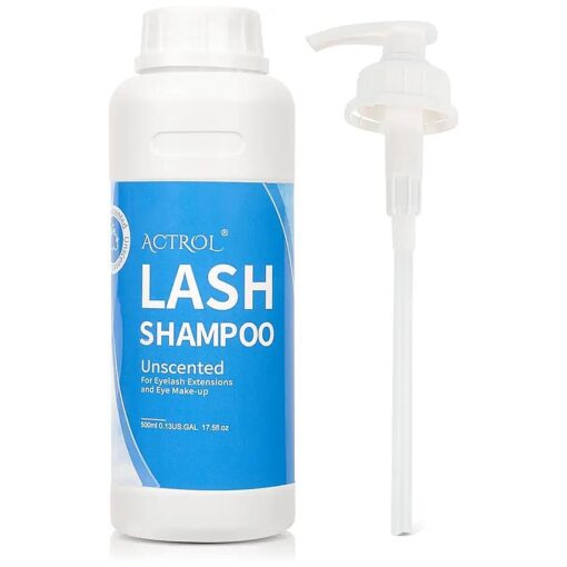 Lash Extension Cleanser Unscented 500ml Eyelash Shampoo Lash Wash Shampoo Lash Cleanser Foam with Salon and Home Care