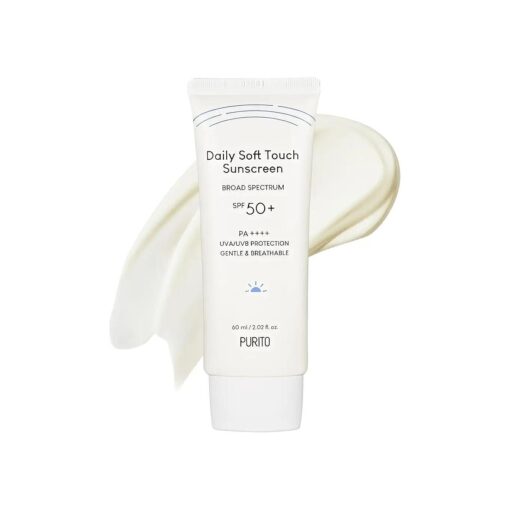 Daily Soft Touch Sunscreen 60ml Face Sunscreen Oil Free UVA & UVB Protection Lightweight and Oil Free Korean Sunscreen For All Skin Type and Vegan & Cruelty-Free