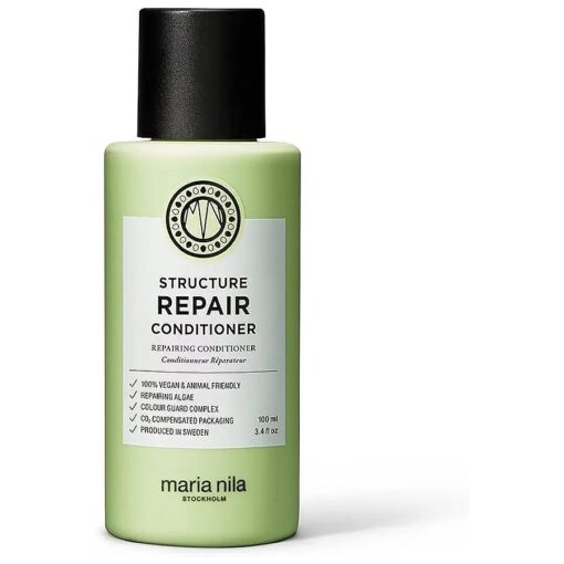 Maria Nila Structure Repair, Conditioner 3.4 Fl Oz, For Damaged & Chemically Treated Hair, Algae Extract Rebuilds & Moisturizes, 100 % Vegan & Sulfate/Paraben free