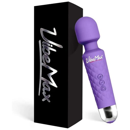 Rechargeable Personal Massager - Powerful Multi Speed Vibration - Whisper Quiet - Waterproof - for Muscle Tension Relief in Neck, Back, Shoulders, Legs and Feet - Purple