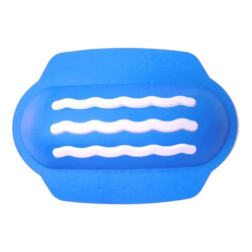 Patented Non-Slip Bath Headrest, Pillow, Eco-Friendly, Non-PVC, Color Combo, Machine Washable, Comfortable, Soft, with Powerful Gripping Suction Cups, 13x8.5x1.4 Inch, Wave