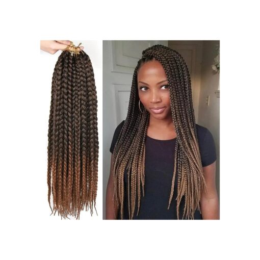 7 Packs Crochet Box Braids Pre Looped Box Braid Goddess Box Braids Crochet Hair Extensions Straight Crochet Hair For Black Women Crotchet Braid Hair Bundle ( 20 Inch ( Pack of 7 ), T1B/30 # )