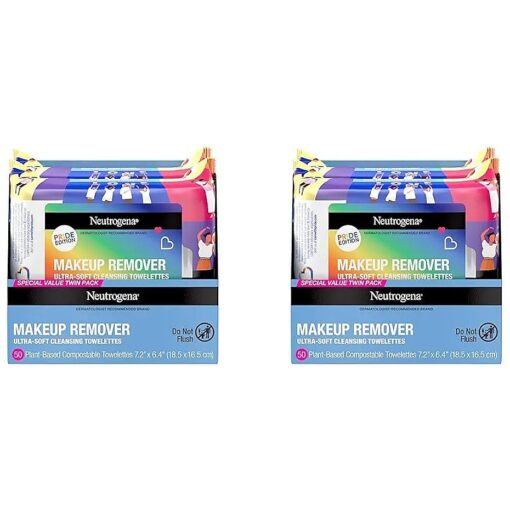 Care with Pride Neutrogena Makeup Remover Cleansing Towelettes, 25 Count, Twin Pack ( Pack of 2 )