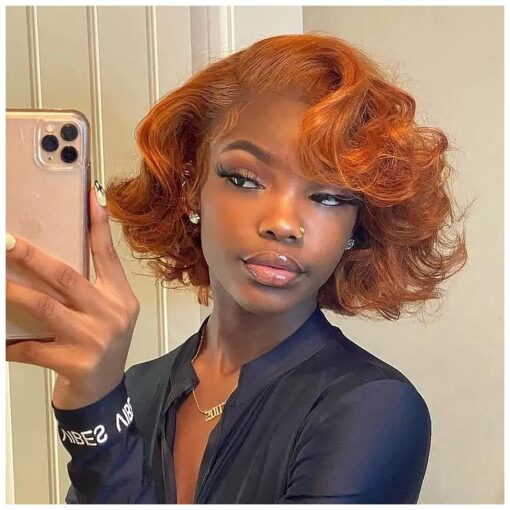 Lace Front Bob Wigs Human Hair Pre Plucked 13x4 HD Transparent Bob Lace Front Wigs Human Hair With Baby Hair Human Hair Wig For Women ( 10 Inch )