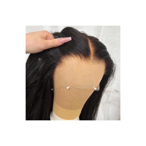 Bye Bye Knots Glueless Wig13x6 Lace Frontal Wigs Human Hair Pre Plucked 180 % Density Invisible HD Glueless Pre Plucked Bleached Knots Lace Front Wig With Adjustable Band ( 20inches )