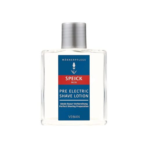 Speick Men Pre Electric Shave Lotion with Relaxing Lavender Oil and a Blend of Essential Oils, Natural Vegan Skin Care, 3.4 Fluid Ounces