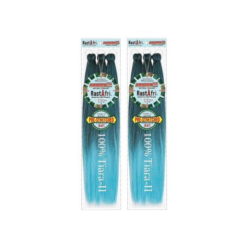 RastAfri 3X Braid 54" Pre-stretched [ 2 PACK ] ( BT1B/AQUA )