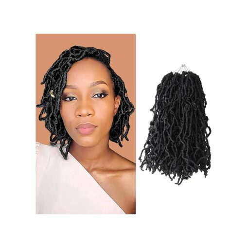 10 Inch Soft Locs Crochet Hair 6 Packs Short New Faux Locs Pre-looped Natural Black Dreads Locks 1B ( Natural Black )