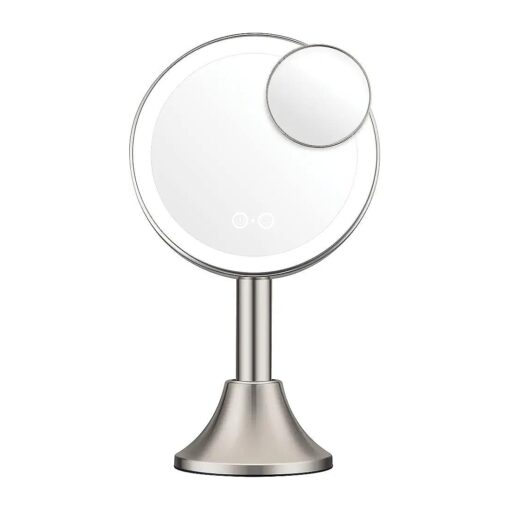 Conair Lighted Makeup Mirror, LED Vanity Mirror, 1X/10X Magnifying Mirror with Handheld Feature, Corded or Cordless in Brushed Nickel