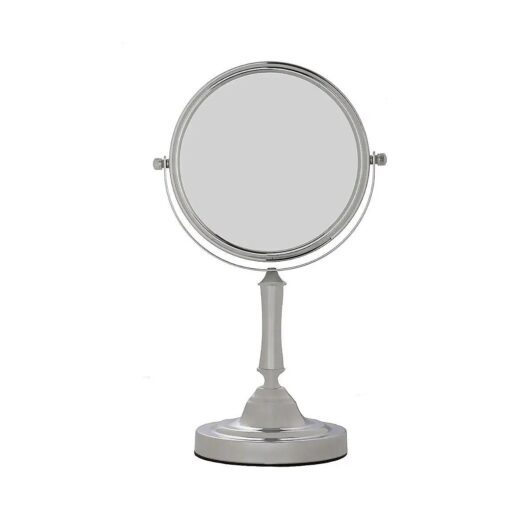 Sagler Vanity Mirror Chrome 6-inch Tabletop Two-Sided Swivel with 10x Magnification, Makeup Mirror 11-inch Height, Chrome Finish