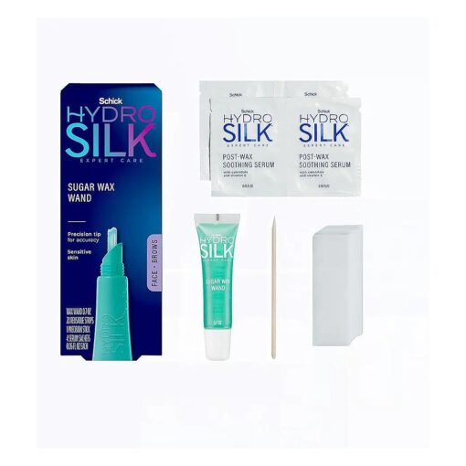 Schick Hydro Silk Sugar Wax Wand | Soft Eyebrow, Lip Wax Pen, Face Hair Removal Depilatory Wax