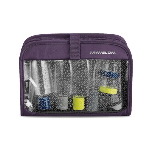 Travelon Wet/Dry 1 Quart Bag with Bottles, Purple, One Size