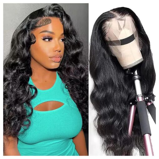 20 Inch Body Wave Lace Front Wigs Human Hair Glueless 13x4 Wigs Human Hair Body Wave Lace Wigs for Black Women Human Hair Glueless 180 % Density Pre Plucked Hd Lace Front Wigs Human Hair