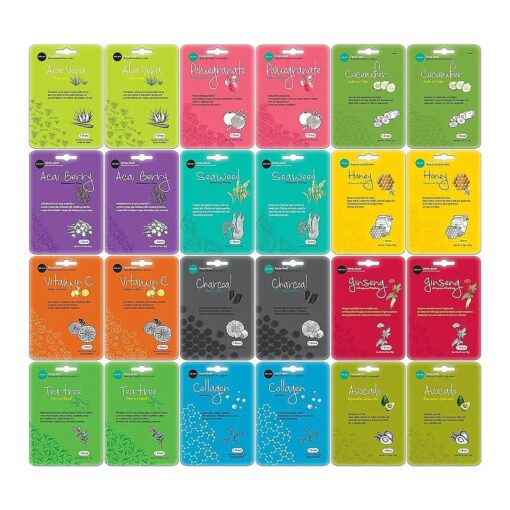 Celavi Collagen Facial Face Mask ( 24-Sheets ) Classic Korean Skincare