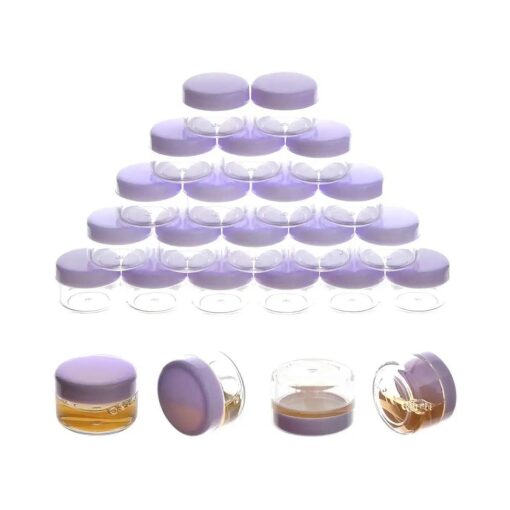 ZEJIA 5 Gram Cosmetic Containers 25pcs Sample Jars Tiny Makeup Sample Containers with lids ( Purple )