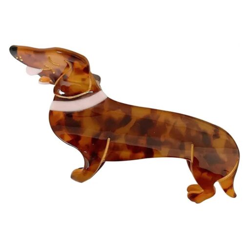 Dachshund Dog Hair Clips, Small Claw Clips for Girls, Acetate Hair Clips for Women, S10