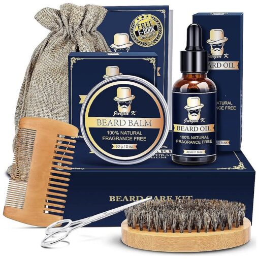 Fathers Day Dad Gifts from Daughter, Beard Kit w/Beard Oil & Balm, Beard Brush & Comb, Gifts for Men Dad/Husband/Son/Father/Stepdad/Daddy/Grandpa, Anniversary Birthday Father 's Day Gifts from Wife