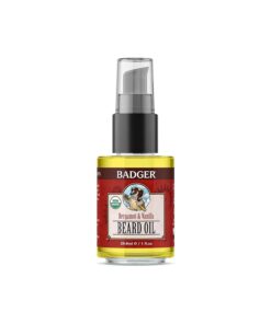 Badger Beard Oil, Bergamot & Vanilla, Certified Organic Beard Oil, Premium Grooming Beard Oil for Dry Skin and Short or Long Beards, Facial Hair Oil, 1 fl oz Glass Bottle