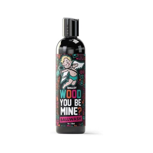 Ballwash Wood You Be Mine Charcoal Body Wash for Men, Soap, Moisturizing, Shower Gel, w/Coconut Oil and Aloe Vera, Drift & Dunes Scent, 8 Fl oz