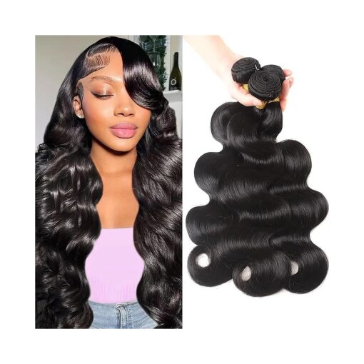 12A Human Hair Bundles 16 18 20 Inch Body Wave Bundles Human Hair 100 % Unprocessed Brazilian Virgin Hair Extensions Quick Weave Human Hair 3Bundles