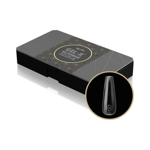 Apres Nail Gel-X Sculpted Coffin Long Box of Tips | 500 Gel-X Tips | Premium Quality | 10 Sizes 0-9 | No Size 00 Included | 2022 Version