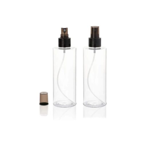 Yebeauty Empty Spray Bottles for Essential Oils, 8oz Refillable Clear Plastic Misting Spray Bottles Atomizer Fine Mister Spray Bottle for Beauty Products, Cleaning, Pack of 2