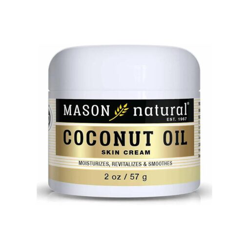 MASON NATURAL Coconut Oil Skin Cream - Premium Skin Conditioning Formula, Nourishing Body Moisturizer, Paraben Free, 2 OZ