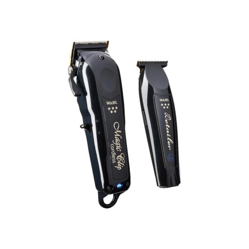 Wahl Professional | 5-Star Series Cordless Barber Combo | Includes 5-Star Black Magic Clip & 5-Star Black Detailer Li