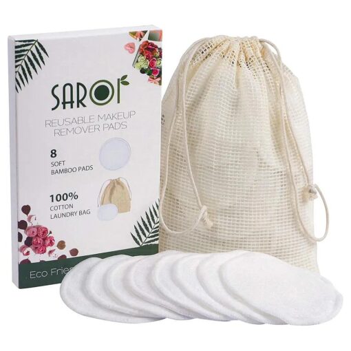 8 Premium Reusable Makeup Remover Pads | Eco-Friendly Gift Packaging | Facial Cleansing Cotton Pads | Makeup Wipes I Packed With A Laundry Bag And Reusable Cotton Pads