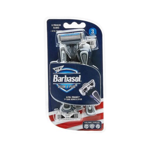 Barbasol Premium Disposable Ultra 6 Razor, 3 Count, ( Pack of 2 )