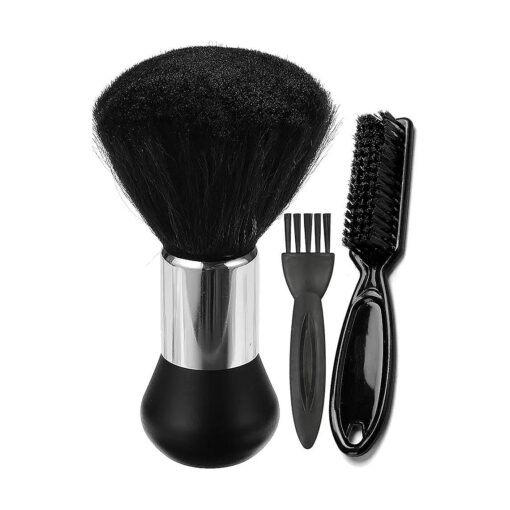 Barber Neck Duster Brush - Borogo Professional Barber Premium Hair Cutting Cleaning Hairbrush Styling Tool ( Neck brush+Black brush )