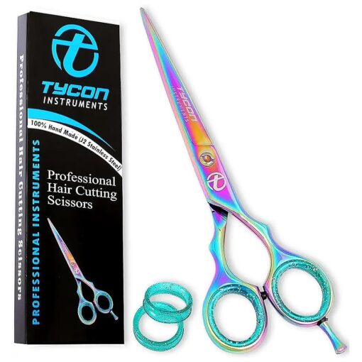 Tycon Hair Cutting Scissors Professional 6" - Japanese Stainless Steel, 2.7" Razor Edge Blade Barber Scissors - Ergonomic design - Precision Hair Scissors for Smooth Cutting - Salon & Personal Use