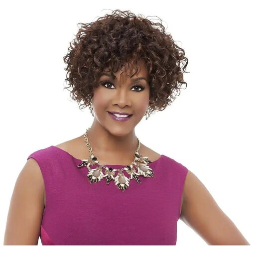 Vivica A Fox HH-Whitney Premium Human Hair Pure Stretch Cap Wig, 4, 10.9 Ounce