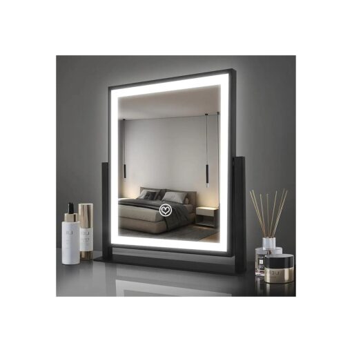 Hollywood Style Vanity Mirror - 13in White Makeup Mirror with Light, Dimmable Lights, Smart Control, Adjustable Warm White/Natural/Daylight, 360degRotation for Makeup Enthusiasts