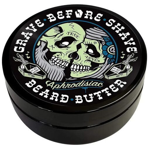 Grave Before Shave Leather/Cedar-wood scent Beard Conditioning Butter 4 oz .