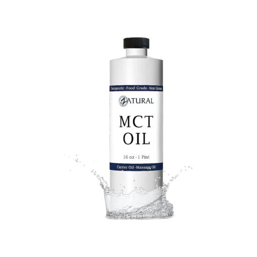 Pure MCT Oil, Carrier Oil, Massage Oil, Hydrating Oil, Hair Oil, Food and Therapeutic Grade, 16 Oz