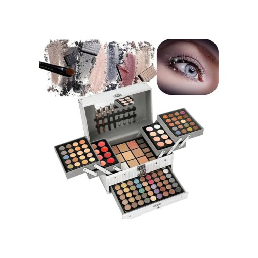 Professional 132 Colors All-in-one Makeup Palette Cosmetic Contouring Kit Combination with Eyeshadow, Cream Concealer, Eyebrow Powder, Lip Gloss Blusher and Pressed Powder