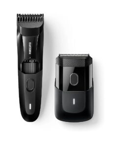 MANSCAPED ( r ) The Beard Hedger ( tm ) Premium Men 's Beard Trimmer & The Handyman ( tm ) Compact Face Shaver with Long-Hair Leveler & Foil Blades