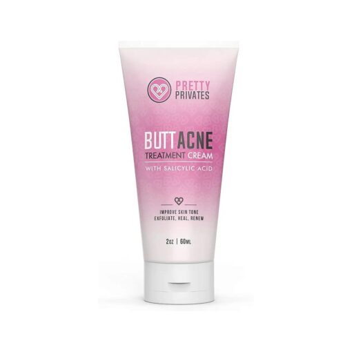 Pretty Privates - Premium Buttocks Acne Cream - Moisturizing Butt Acne Clearing Lotion with Salicylic Acid to Reduce Zits, Blemishes and Dark Spots on Butt and Inner Thigh Area - 2 Oz