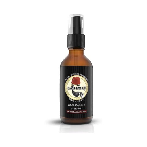 Premium Beard Oil Conditioner & Softener - Your Majesty- 2 ounce - Beard Itch and Dry Skin Relief - Handcrafted from Natural Ingredients - Label may vary