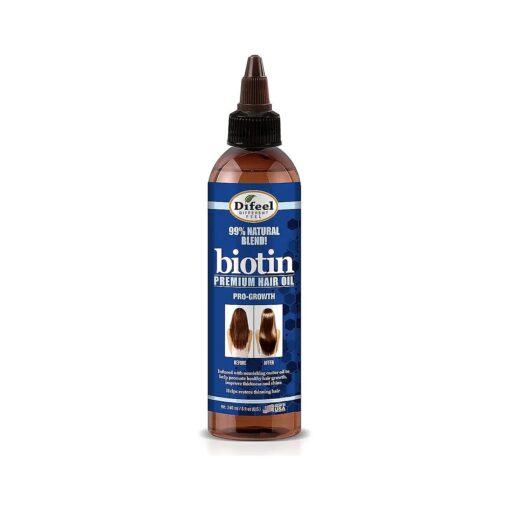 Difeel Biotin Progrowth Premium Hair Oil 8 oz .