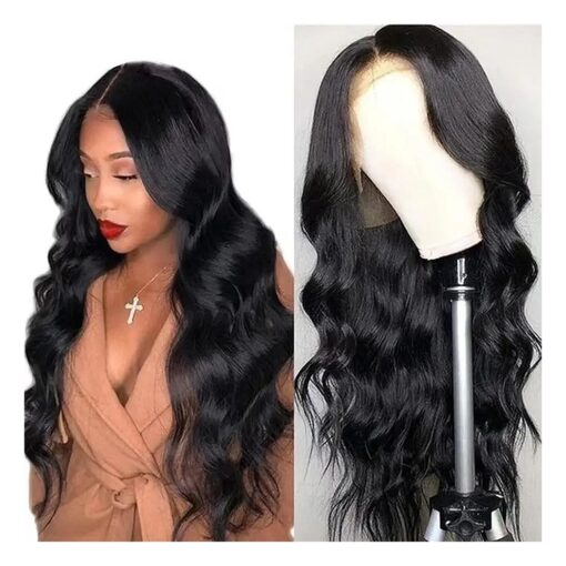 Curly Lace Front Wigs Black Deep Wave Glueless Lace Front Wig for Black Women Synthetic Heat Resistant Fiber Hair Wigs