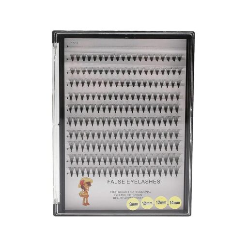 200Pcs 20D Nature Long Premade Volume Fans Eye Lashes Extensions Thickness 0.07mm D Curl Mixed 9-11-13-15mm/12-13-15-16mm/14-15-16mm Individual False Eyelashes Cluster ( Mixed8-10-12-14MM )